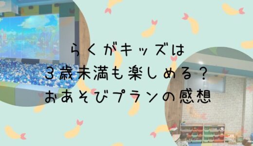 らくがキッズは３歳未満でも楽しめる？おあそびプランで行ってみた！